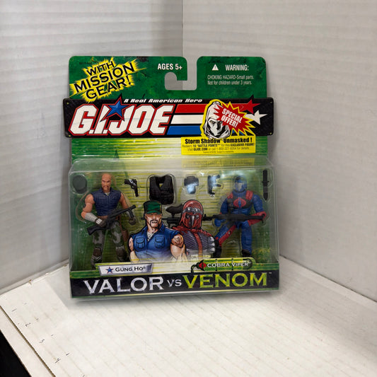 GI Joe Valor vs Venom Cobra Viper Gung Ho Action Figure 2-Pack 2005 Hasbro New