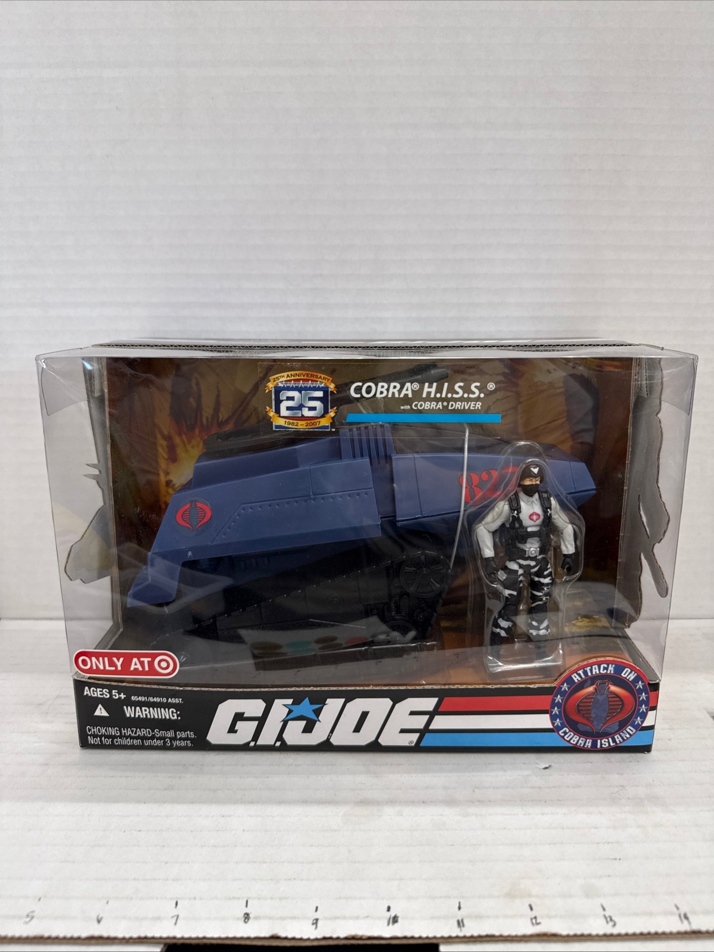 2007 GI JOE 25TH ANNIVERSARY TARGET EXCLUSIVE COBRA HISS WITH COBRA DRIVER