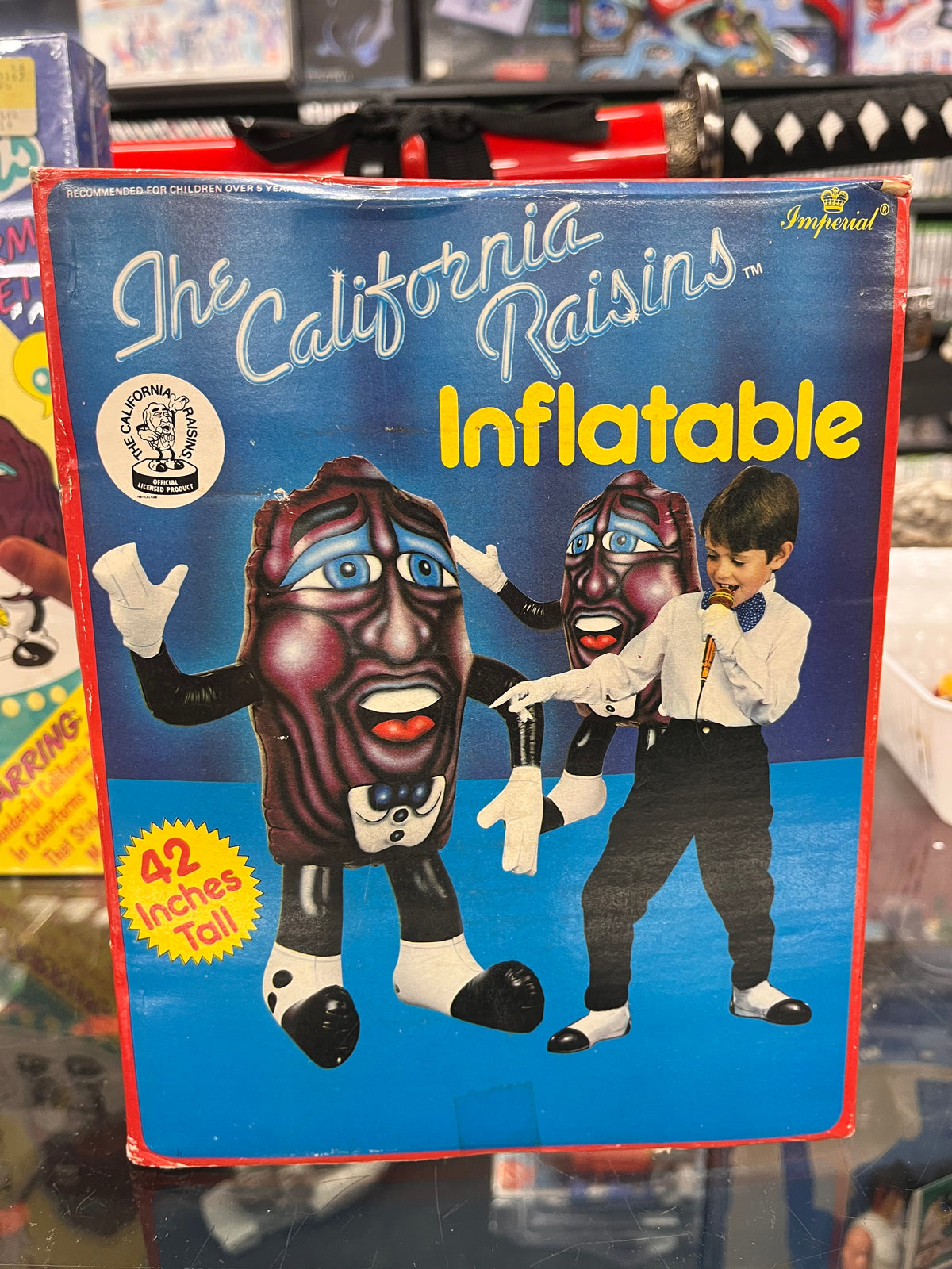 Vintage 1987 California Raisins Inflatable 42" Tall BOP BAG