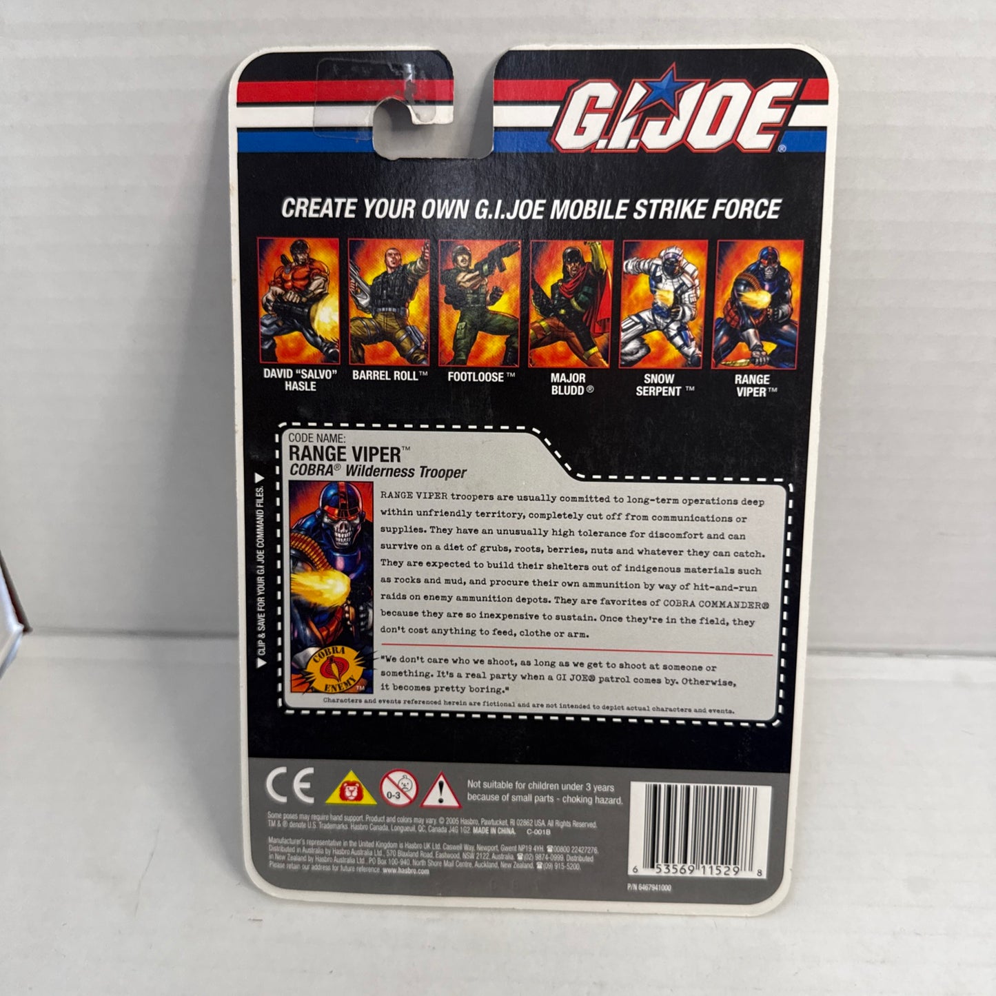 Hasbro GI Joe 3 3/4" Cobra Range Viper - Direct To Consumer 2005 Brand New