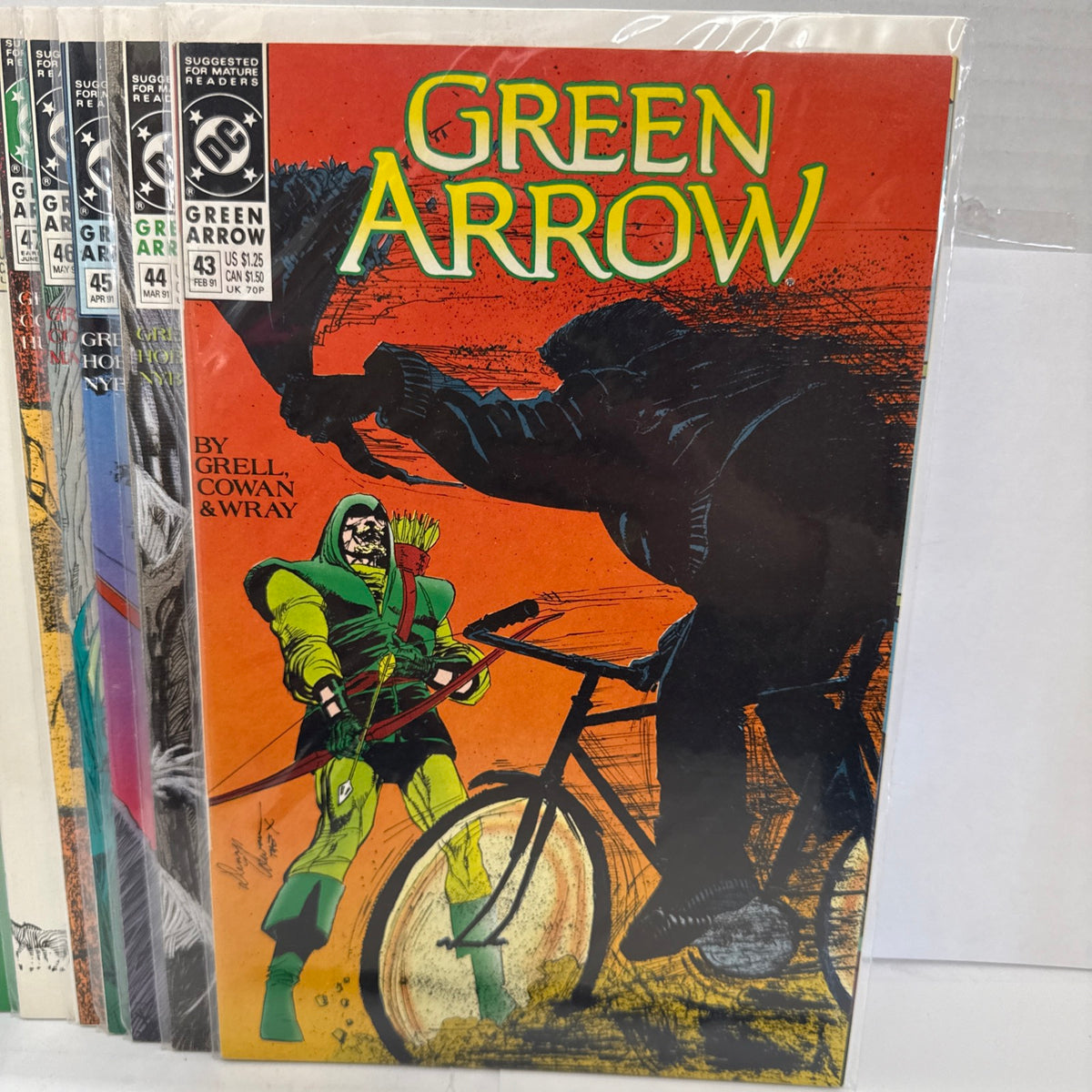 GREEN ARROW #43-55  (1991) DC COMICS RUN LOT OF 14. Grell Cowan Wray