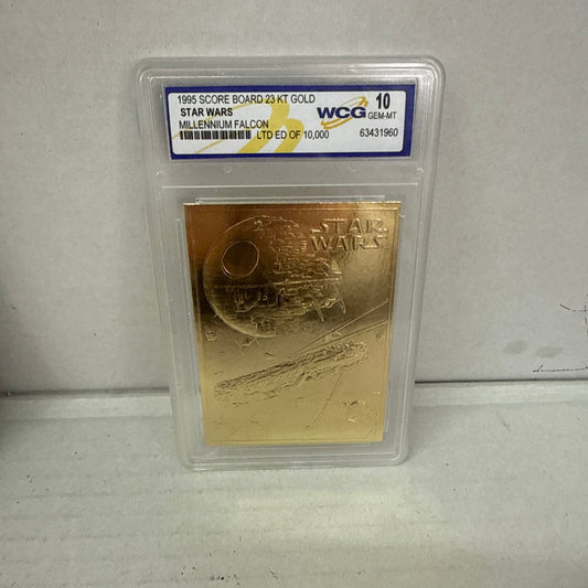 Vintage 1995 Score Board Gold Star Wars Millennium Falcon Collectible Card