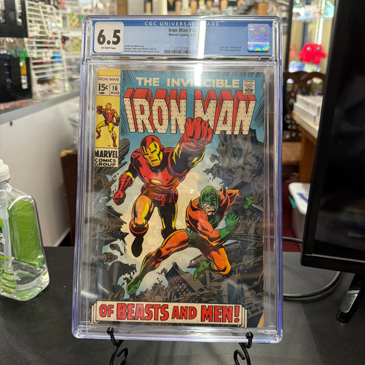Iron Man #16 (Marvel Comics August 1969) CGC 6.5 White Pages Wilbur Collection