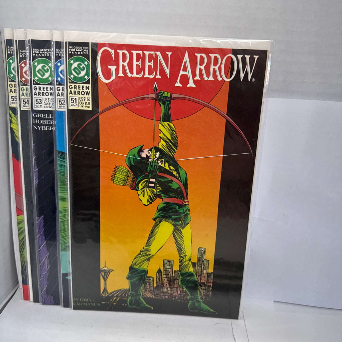 GREEN ARROW #43-55  (1991) DC COMICS RUN LOT OF 14. Grell Cowan Wray