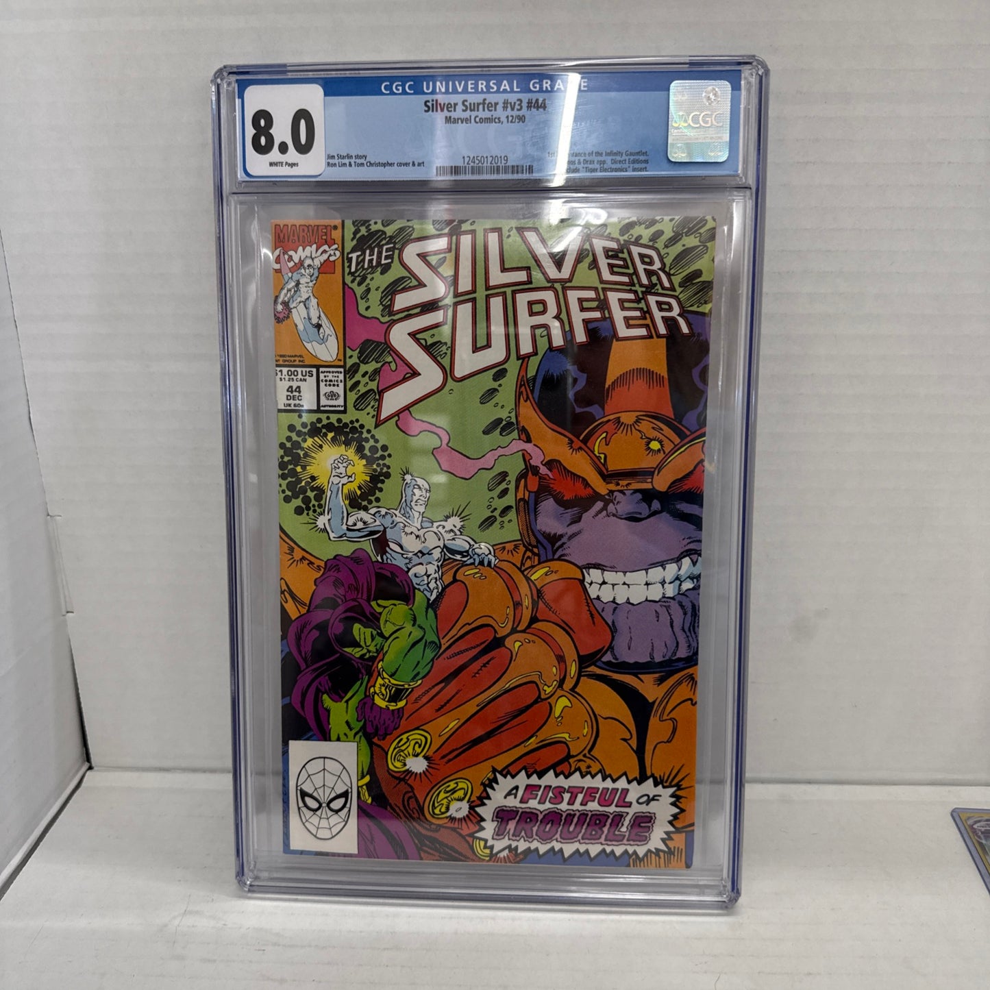 Silver Surfer (1987) # 44 CGC 1st appearance Infinity Gauntlet Thanos