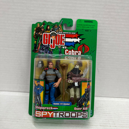 G.I. Joe vs. Cobra Shipwreck vs Over Kill SPY Troops 2003 Hasbro 3 3/4 in NEW