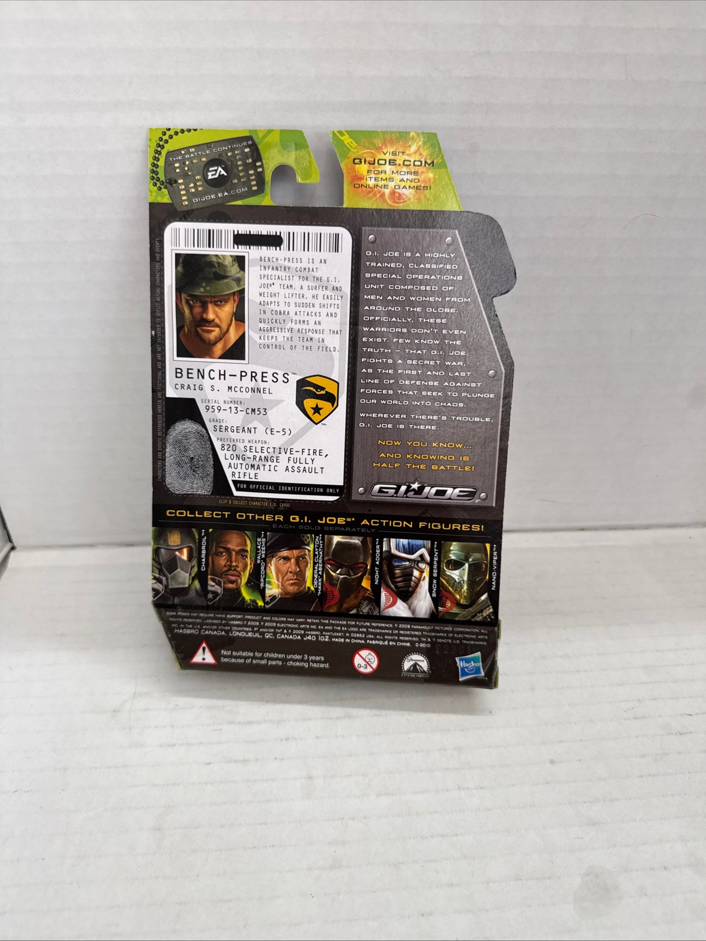 G.I. Joe Rise of Cobra BENCH PRESS Action Figure TRU Exclusive 2009