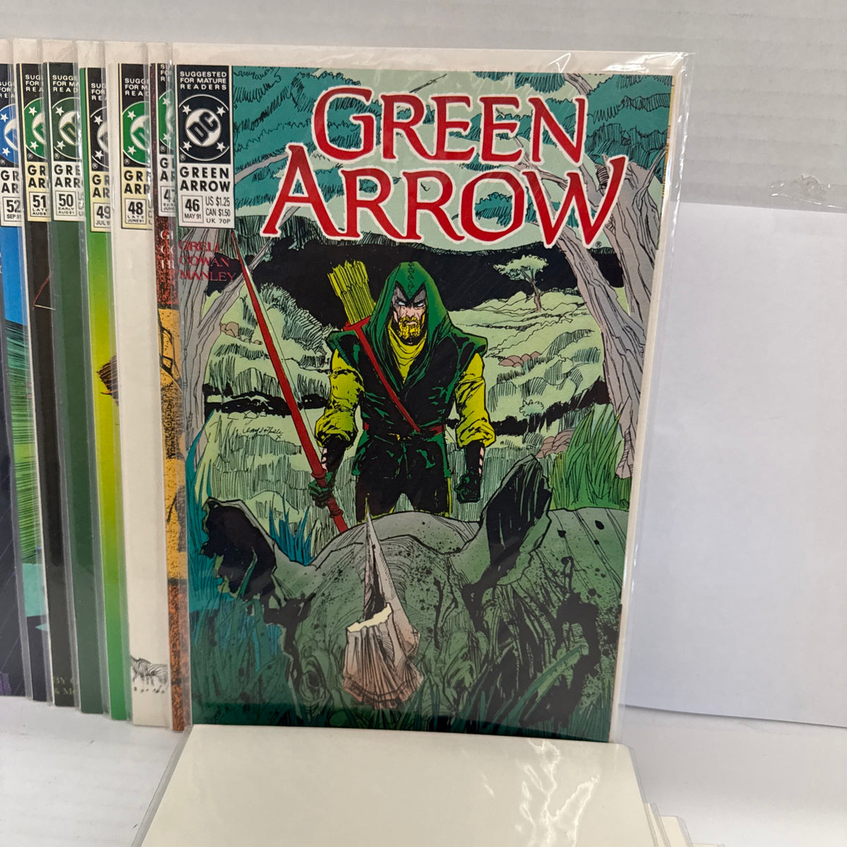 GREEN ARROW #43-55  (1991) DC COMICS RUN LOT OF 14. Grell Cowan Wray