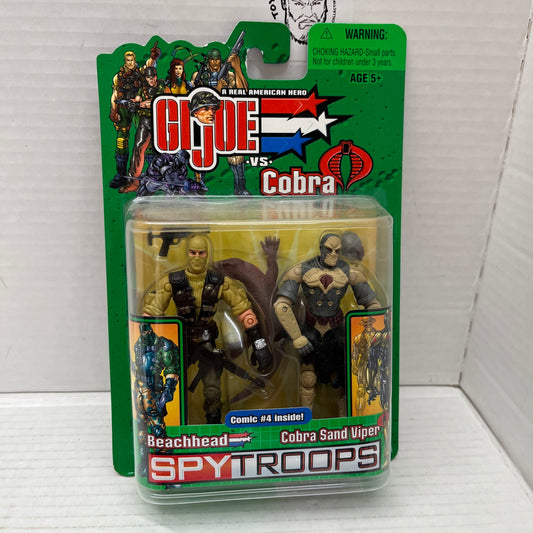 G.I. Joe Vs. Cobra Spy Troops Beachhead & Cobra Sand Viper Action Figures 2003
