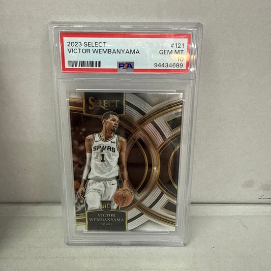 2023-24 Select - Premier Level #121 Victor Wembanyama RC Silver Prizm PSA 10 Gem