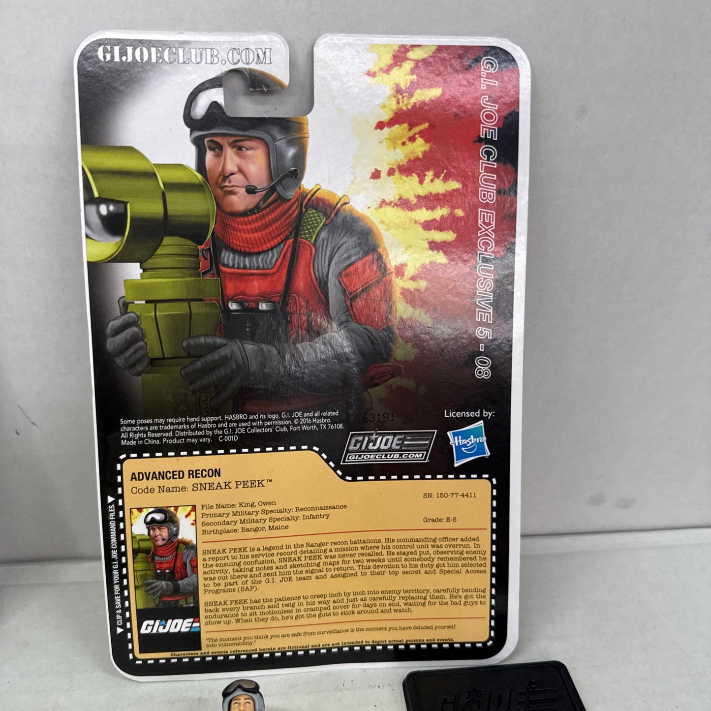 GI Joe Hasbro FSS 5.0 Collectors Club 5-08 SNEAK PEEK MOC NEW SEALED