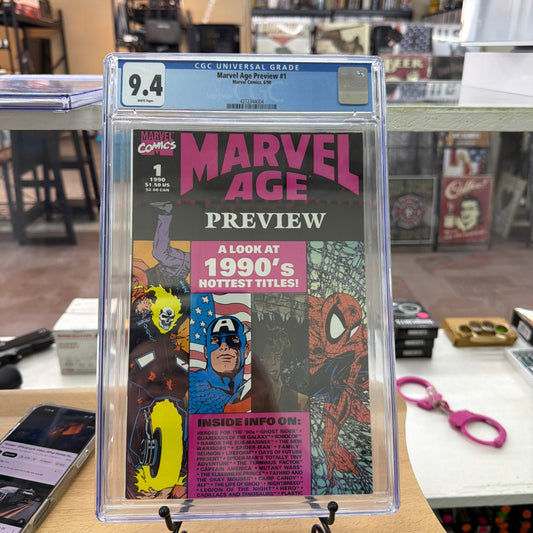 MARVEL COMICS MARVEL AGE PREVIEW #1 COMIC BOOK 1990 CGC 9.4