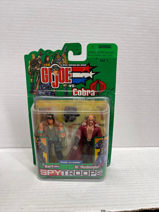 G 219 G.I. Joe vs Cobra Spy Troops Dart & Dr. Mindbender Figures New Sealed