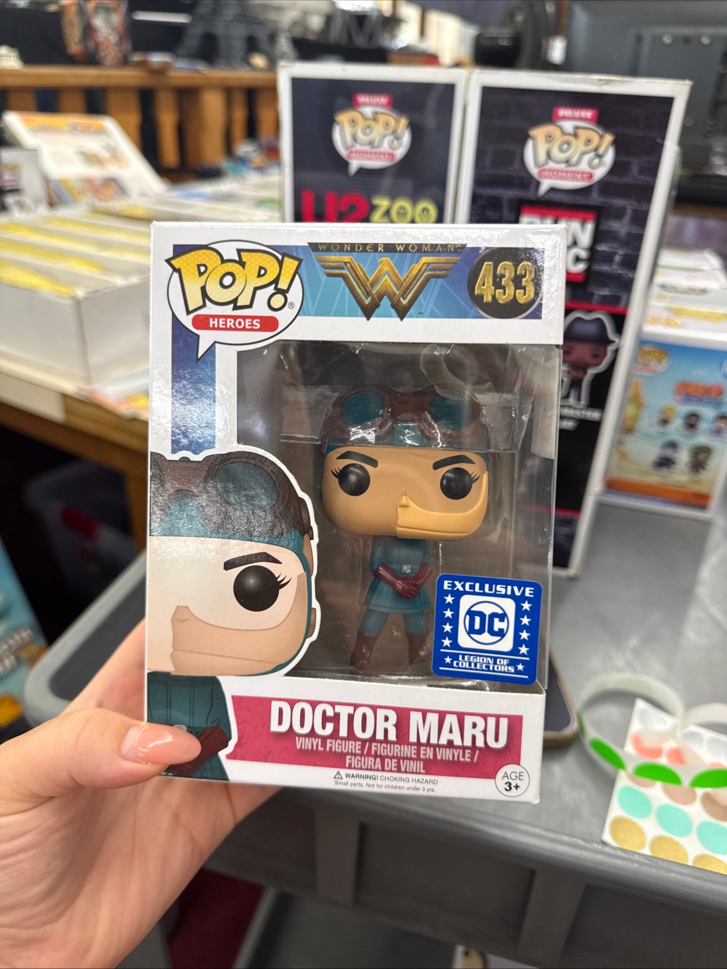Signed Funko Pop! Elena Anaya - Heroes: Wonder Woman Doctor Maru #433