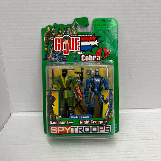 2003 GI Joe vs Cobra Spy Troops Kamakura & Night Creeper Action Figure Set MOC