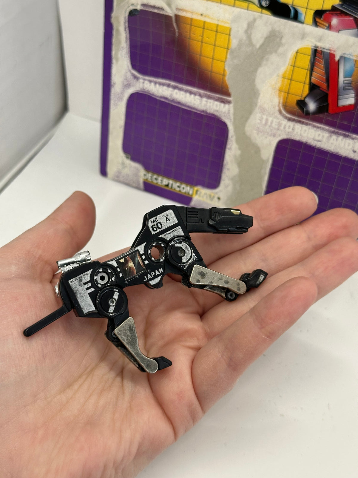 Transformers G1 Decepticon Cassette RAVAGE W Card Hasbro Takara Vintage 1984