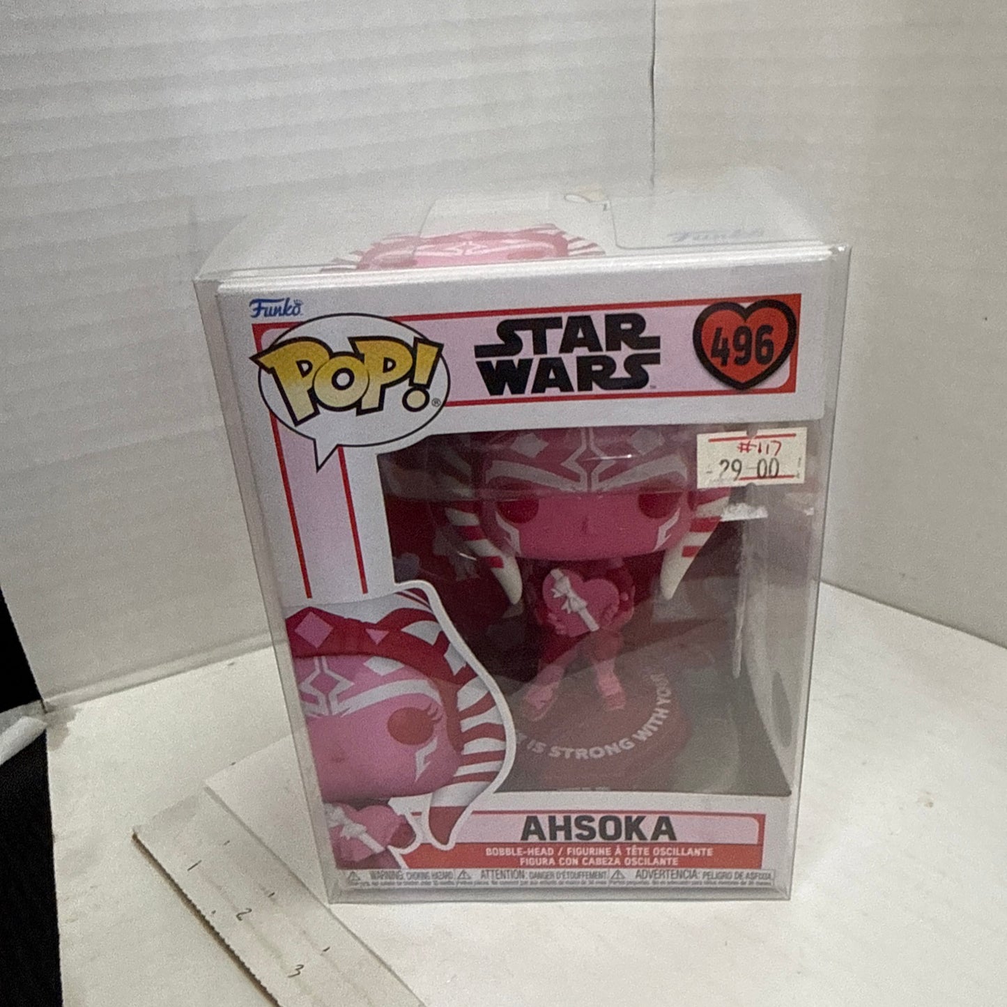 Funko Pop! Vinyl: Star Wars - Ahsoka (Pink) #496 Valentines Edition