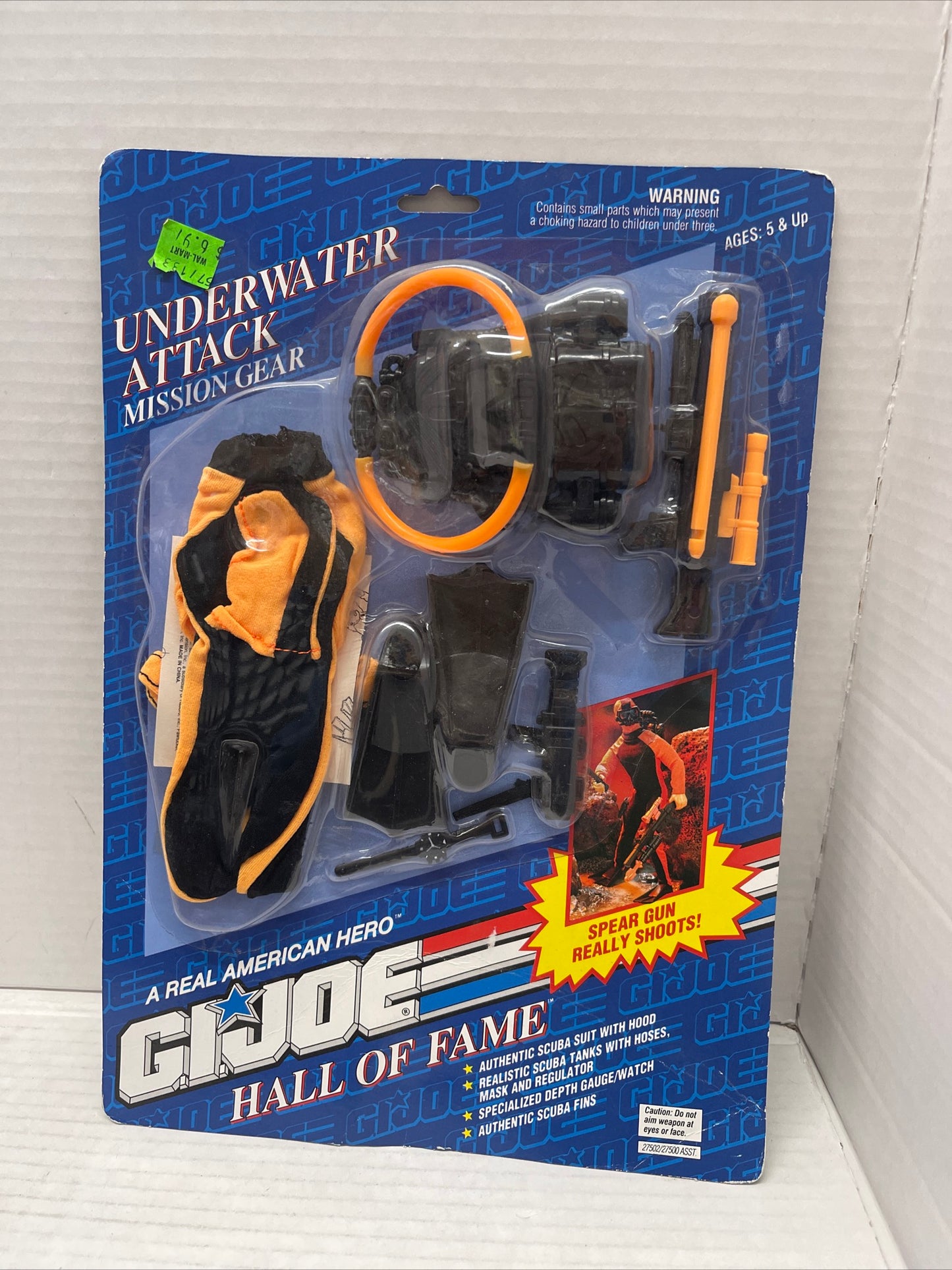 Vintage 1992 Hasbro G.I Joe Hall of Fame Underwater Attack Mission Gear