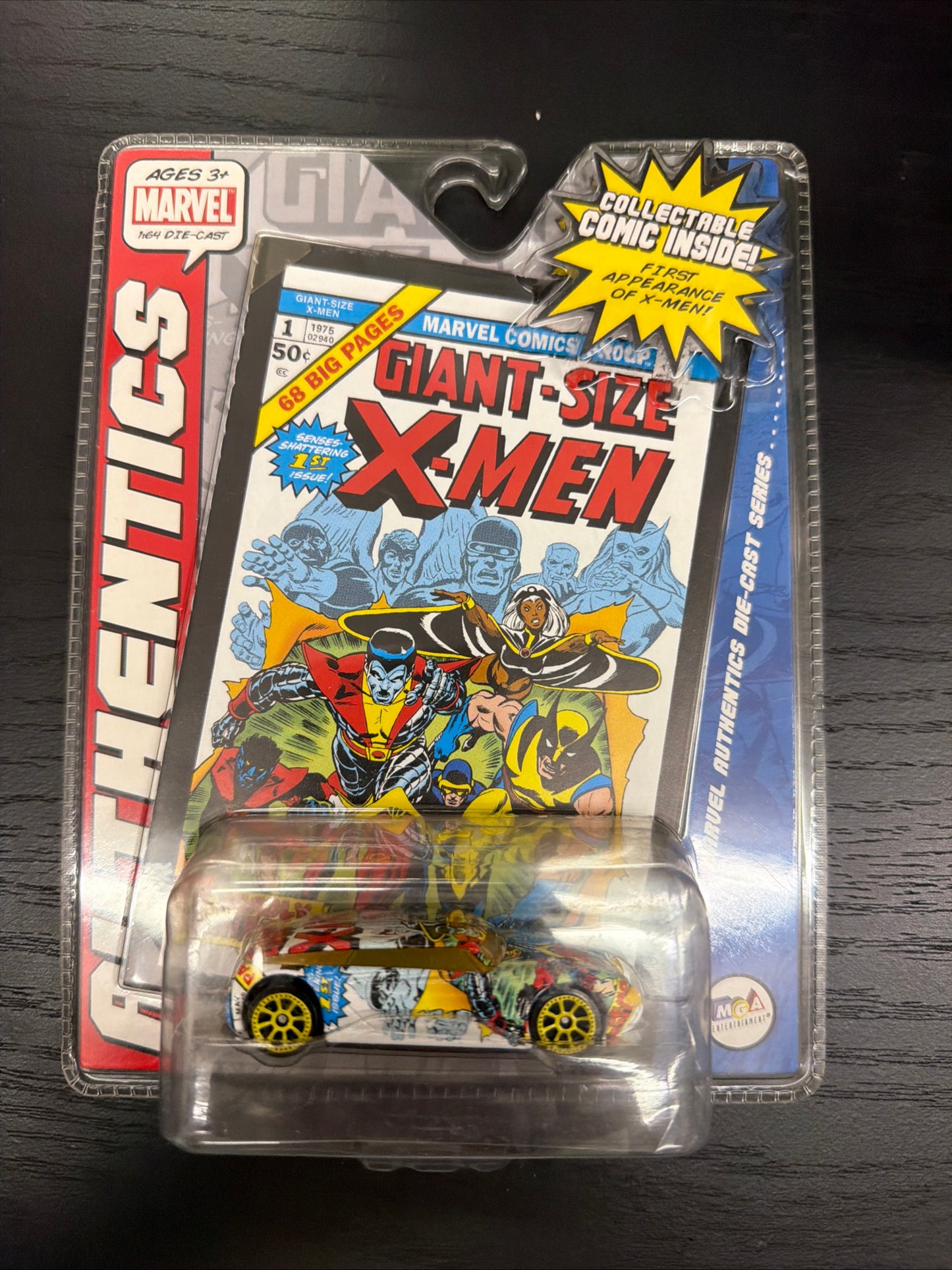 Marvel Giant Size X-Men Authentics Comic Book & Die-Cast 1:64 Car 2007