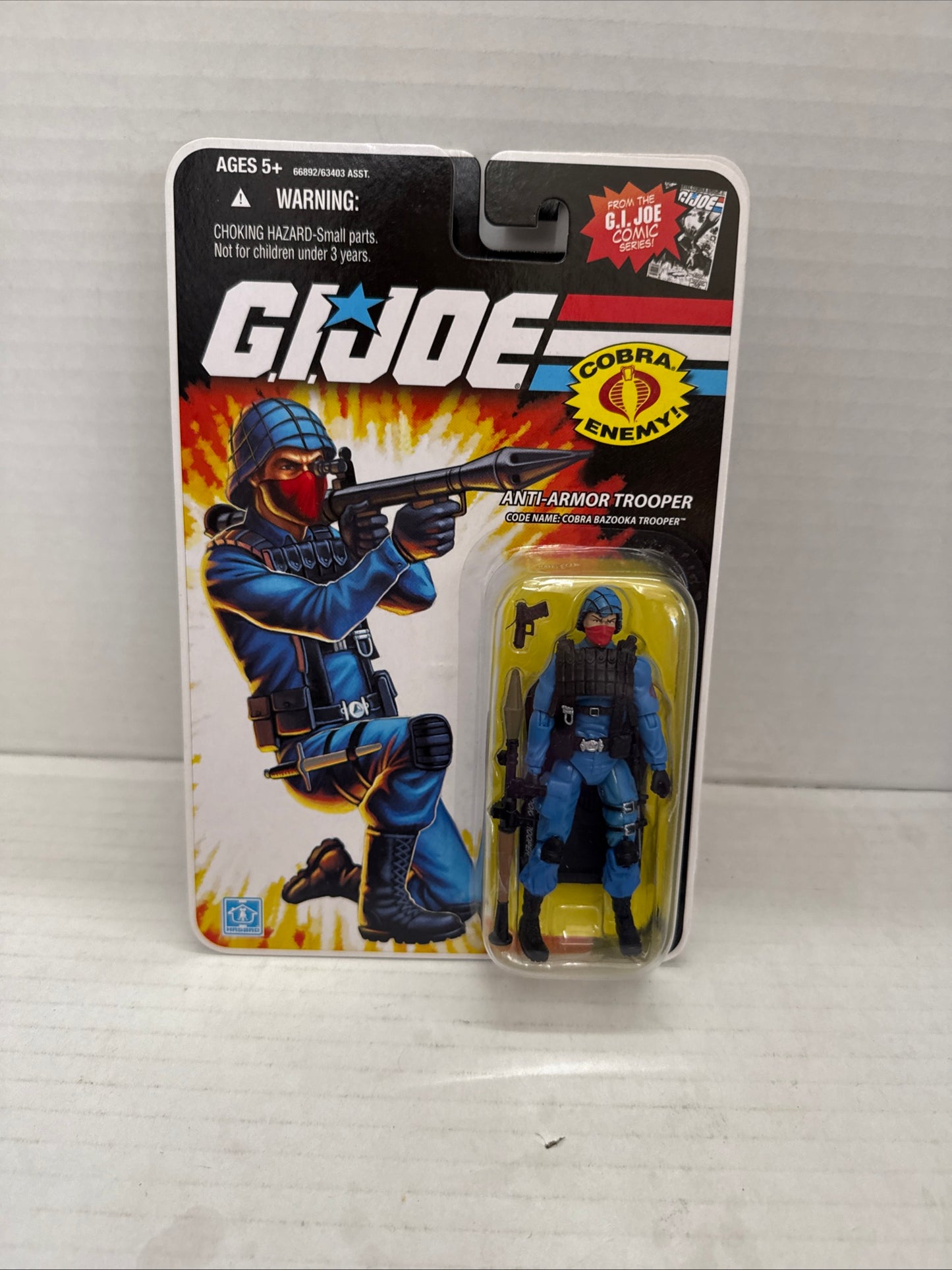 Hasbro G.I. Joe Cobra Anti-Armor Trooper Cobra Bazooka Trooper 2008 w/ Gun