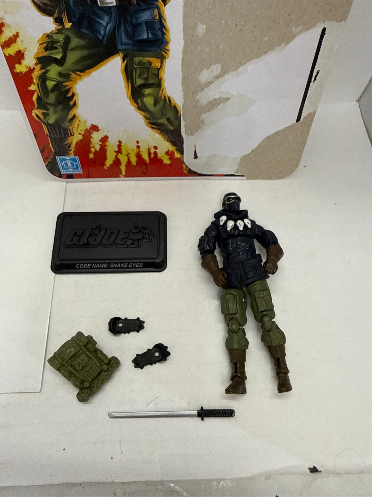 G.I. JOE SNAKE EYES ARCTIC TROOPER HASBRO 25TH ANN. 3.75" FIGURE Opened