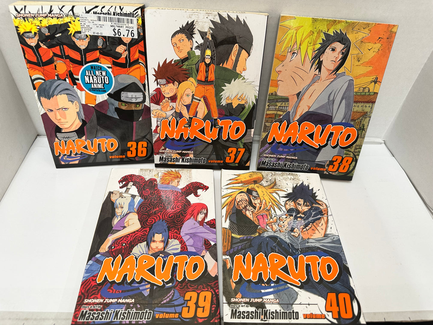 LOT OF 11 NARUTO MANGA VOL. 36-45 + Vol. 52 MASASHI KISHIMOTO VIZ Media