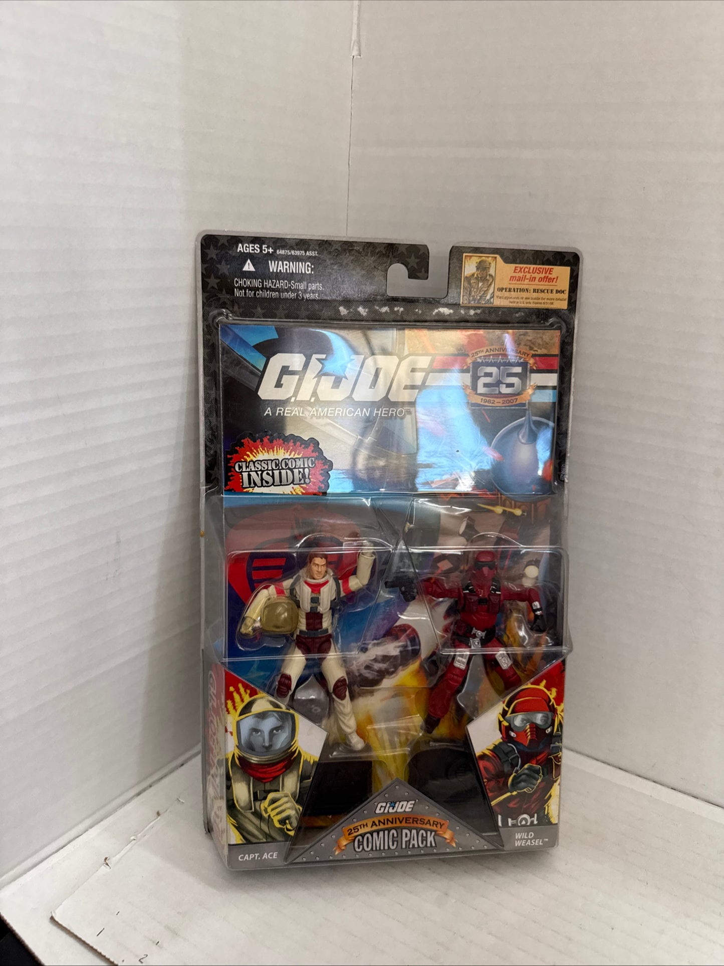 GI Joe 25th Anniversary Comic 2 Pack Captain Ace and Wild Weasel, 2007