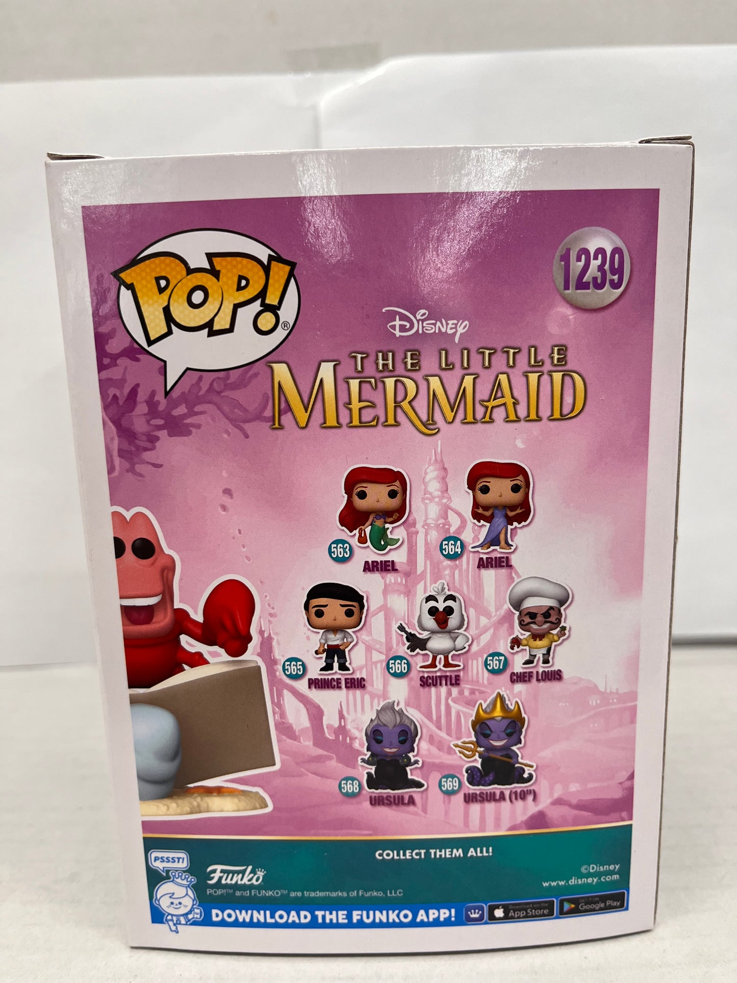 Funko POP! Disney The Little Mermaid SEBASTIAN #1239 EXCLUSIVE! Vinyl Figure