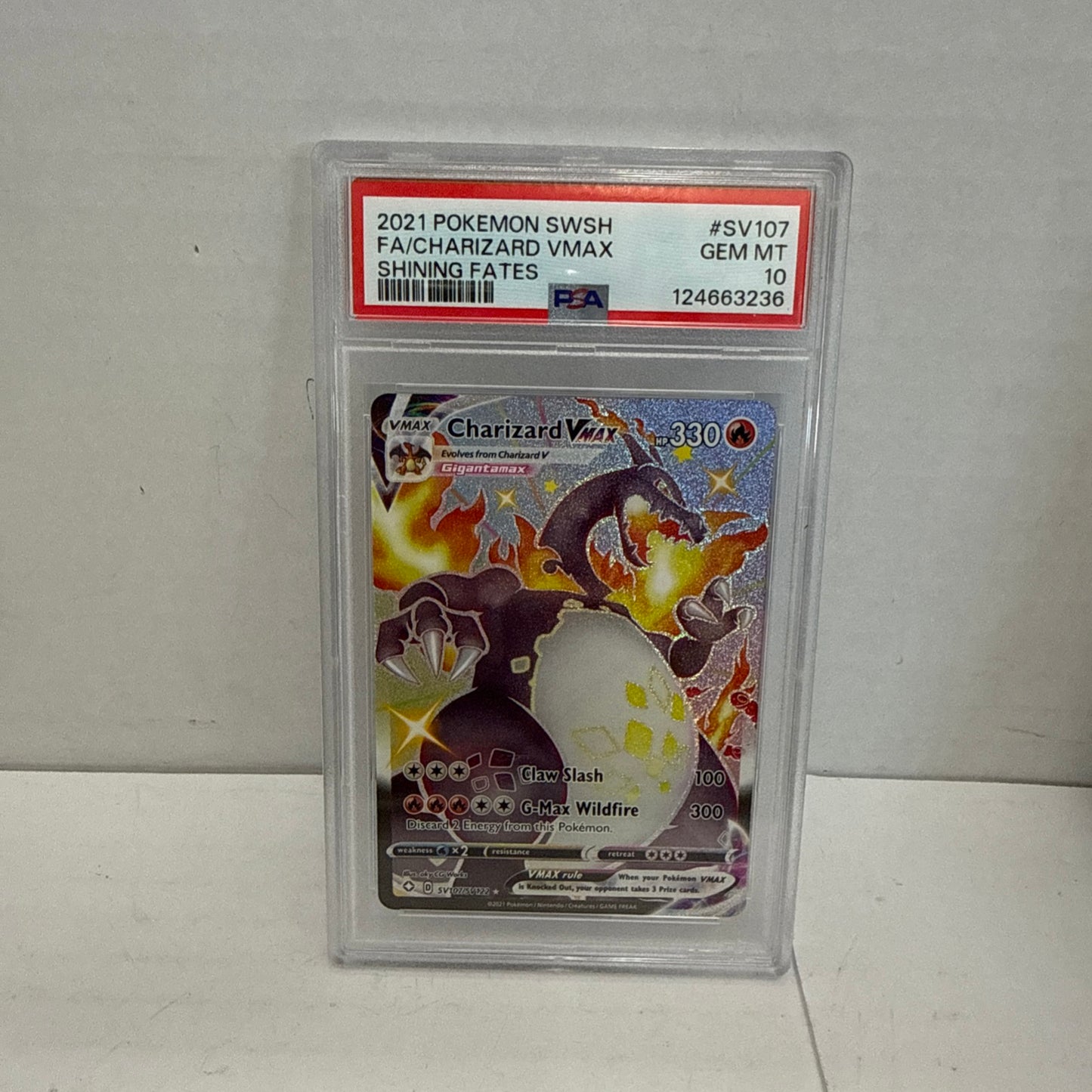 Pokémon TCG Charizard VMAX Full Art Holo PSA 10 Gem Mint Shining Fates