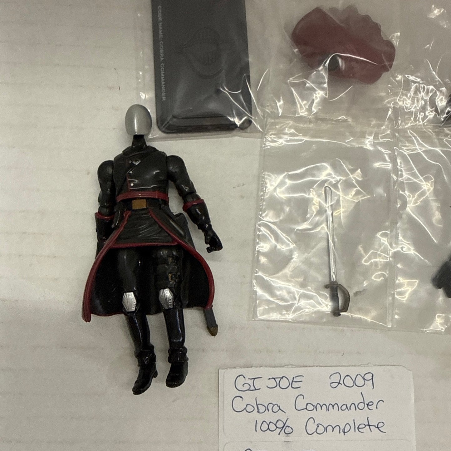 GI JOE ~ 2009 COBRA CRIMSON COMMANDER ~ RESOLUTE ~100% COMP