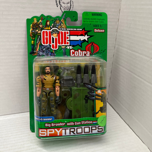 Big Brawler w/ Gun Station GI Joe vs Cobra Spy Troops Action Figure New 2003