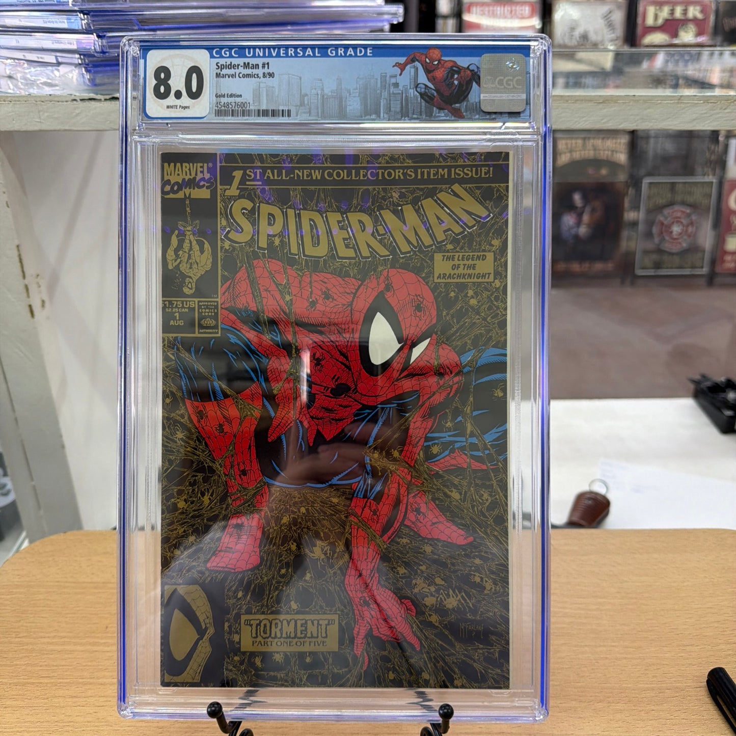🔥 Spider-Man 1 CGC 8.0 ,  Gold Edition, 1990, Todd McFarlane