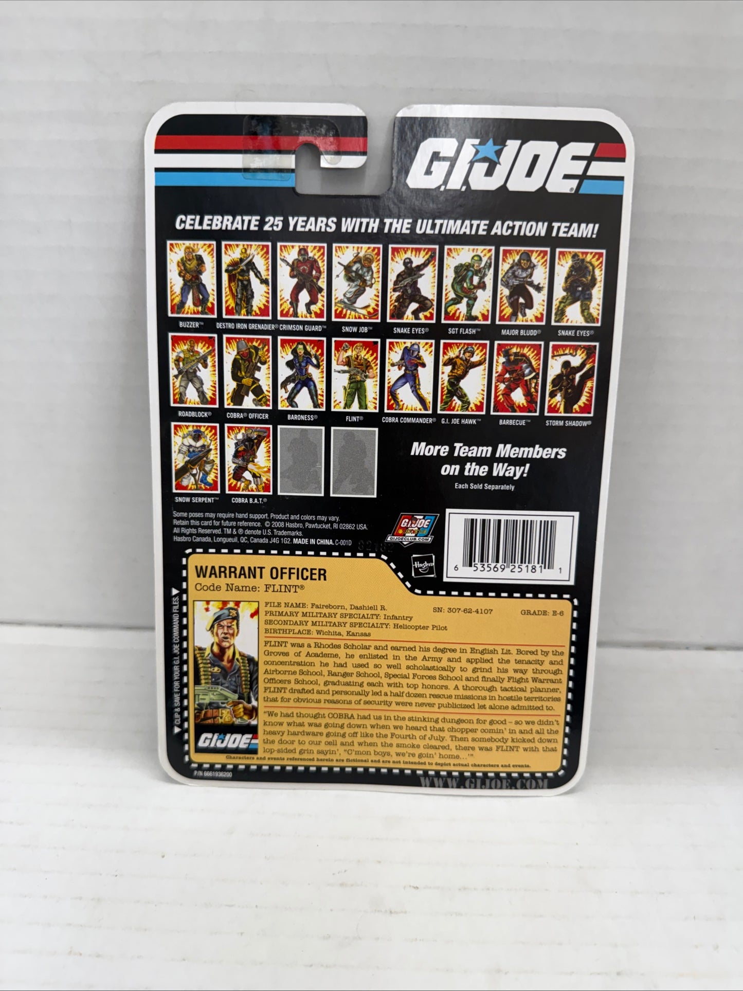 GI Joe 3.75” 25th Cartoon Series Flint MOC