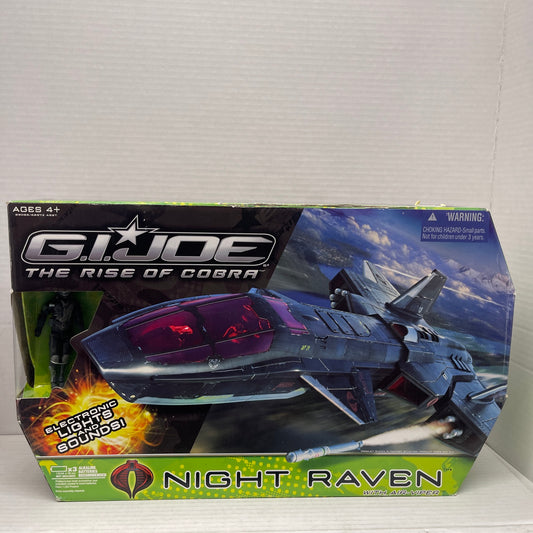 2009 GI JOE ROC COBRA NIGHT RAVEN JET w/ AIR VIPER v3 FIGURE MISB SEALED