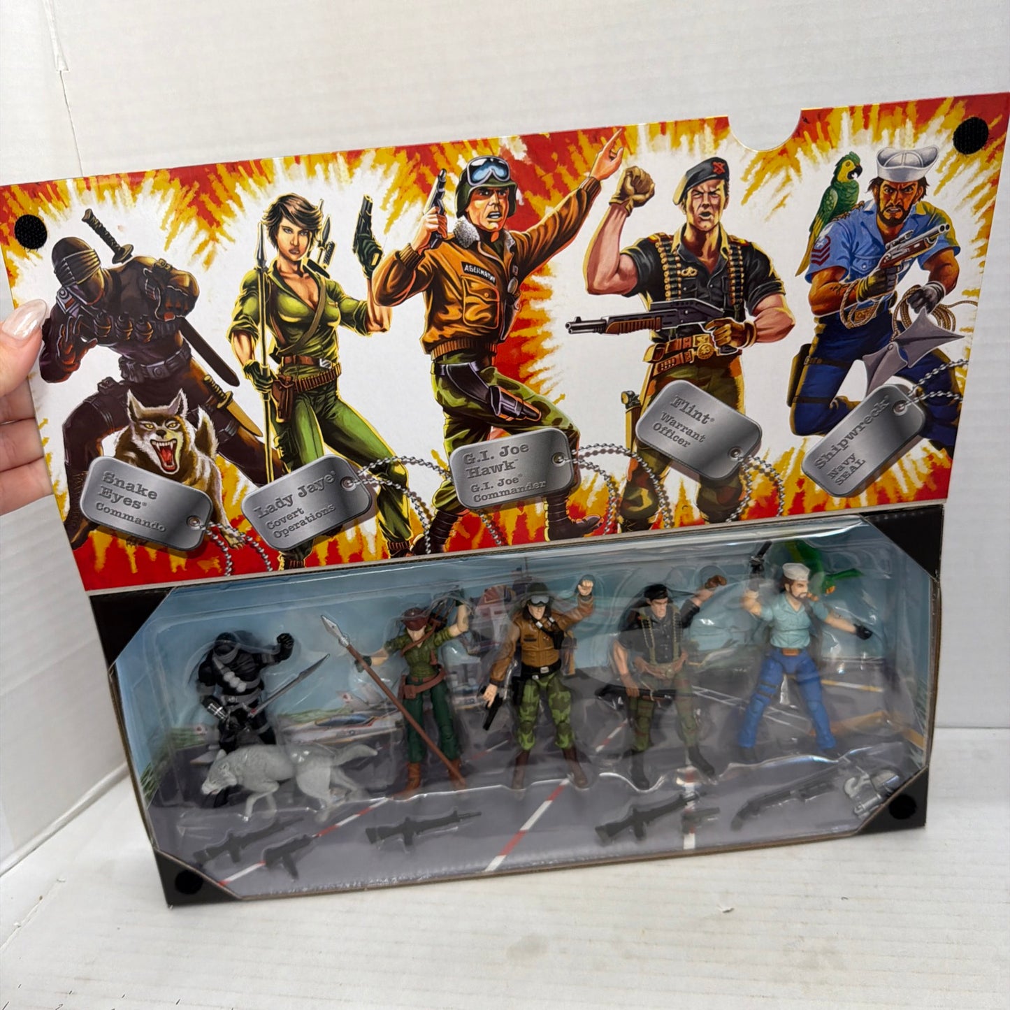 Brand New GI Joe 25th Anniversary 5-Pack of Figures Snake Eyes, Lady Jaye, Flint