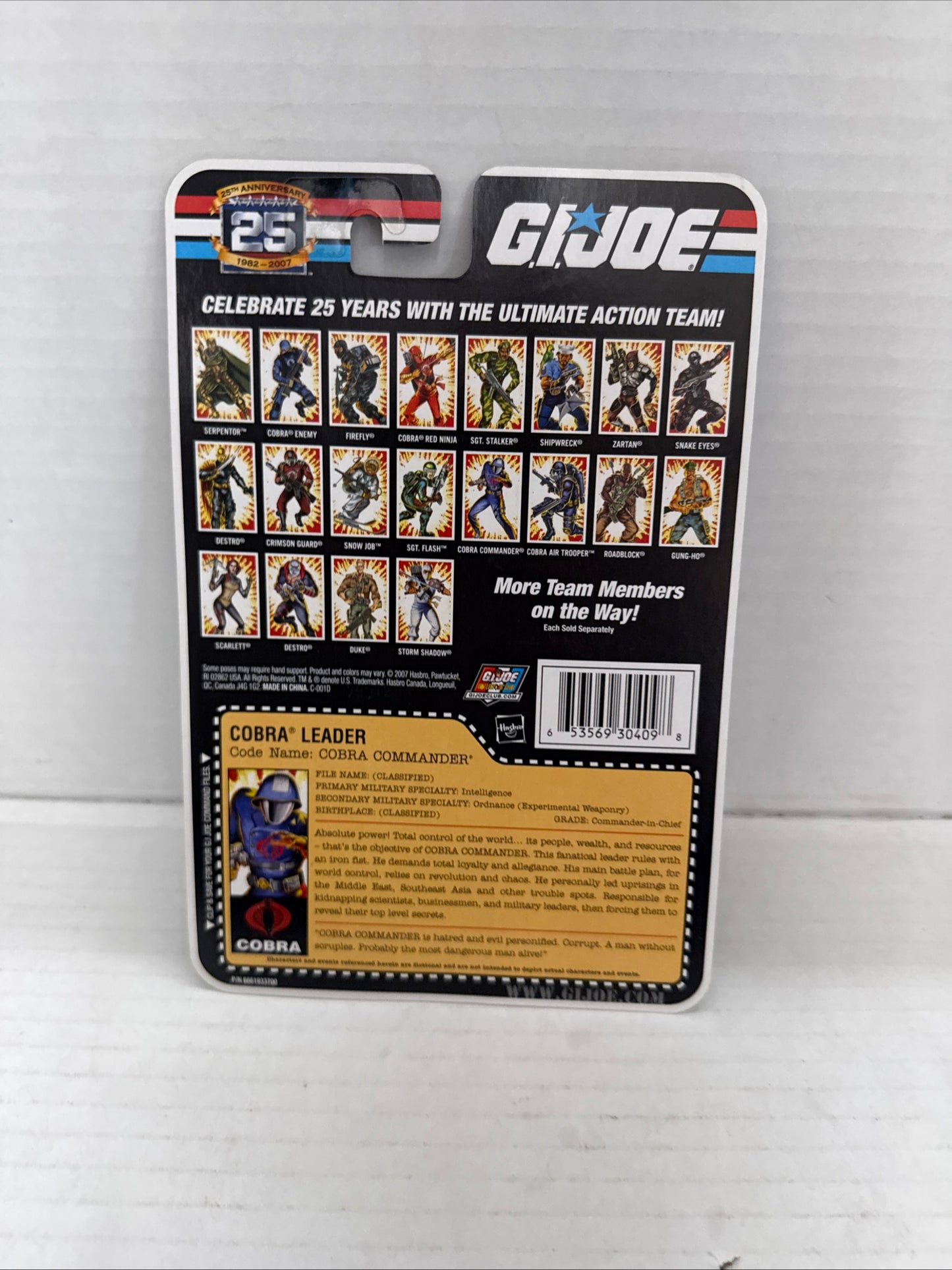GI Joe 25th Anniversary Classic Cobra Commander Hasbro Cobra Leader Action Figur