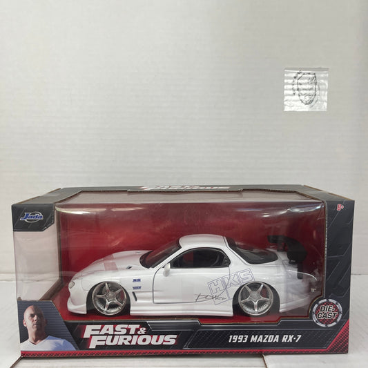 Jada Toys Fast & Furious Mazda RX-7 1:24 Diecast Model Car - White (32607)