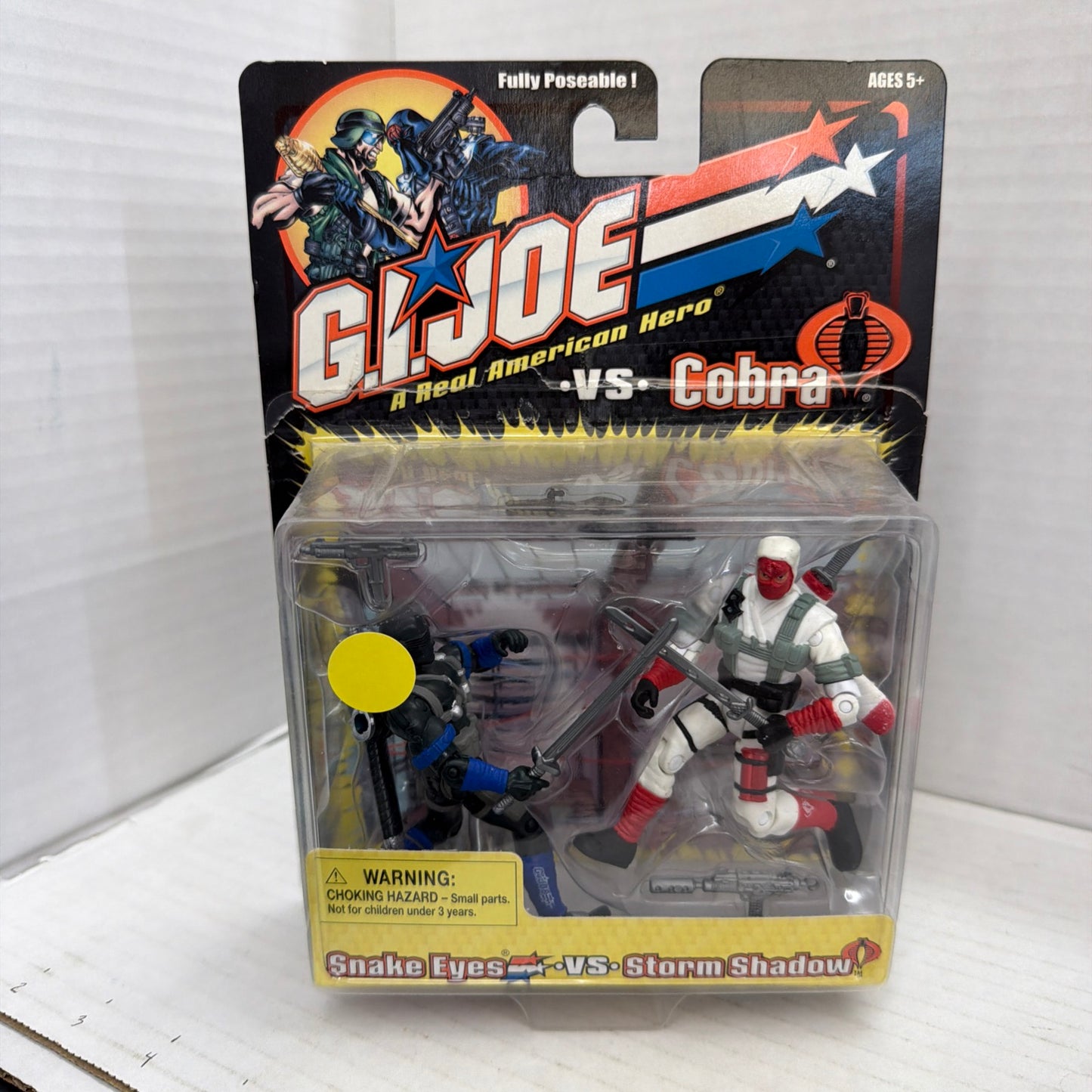 GI Joe VS Cobra Snake Eyes VS Storm Shadow Fully Poseable 2001 Hasbro New Sealed