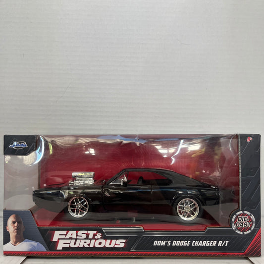 Fast & Furious Dom's Dodge Charger R/T Black Chrome Jada Toy 1:24 Diecast