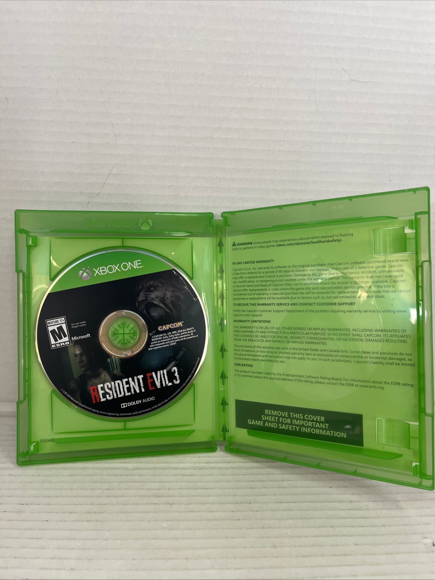 Resident Evil 3 (Xbox One, 2020) Tested & Working!