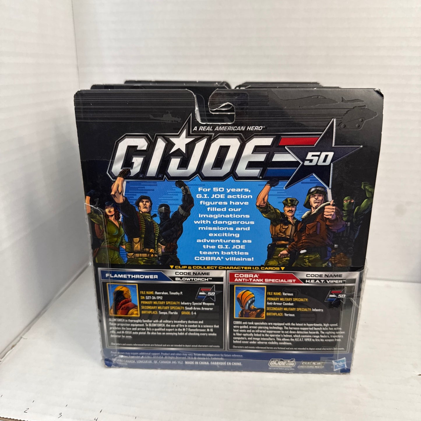 2014 GI Joe 50th HEATED BATTLE, Blowtorch Vs Cobra H.E.A.T. Viper 3.75” Figures