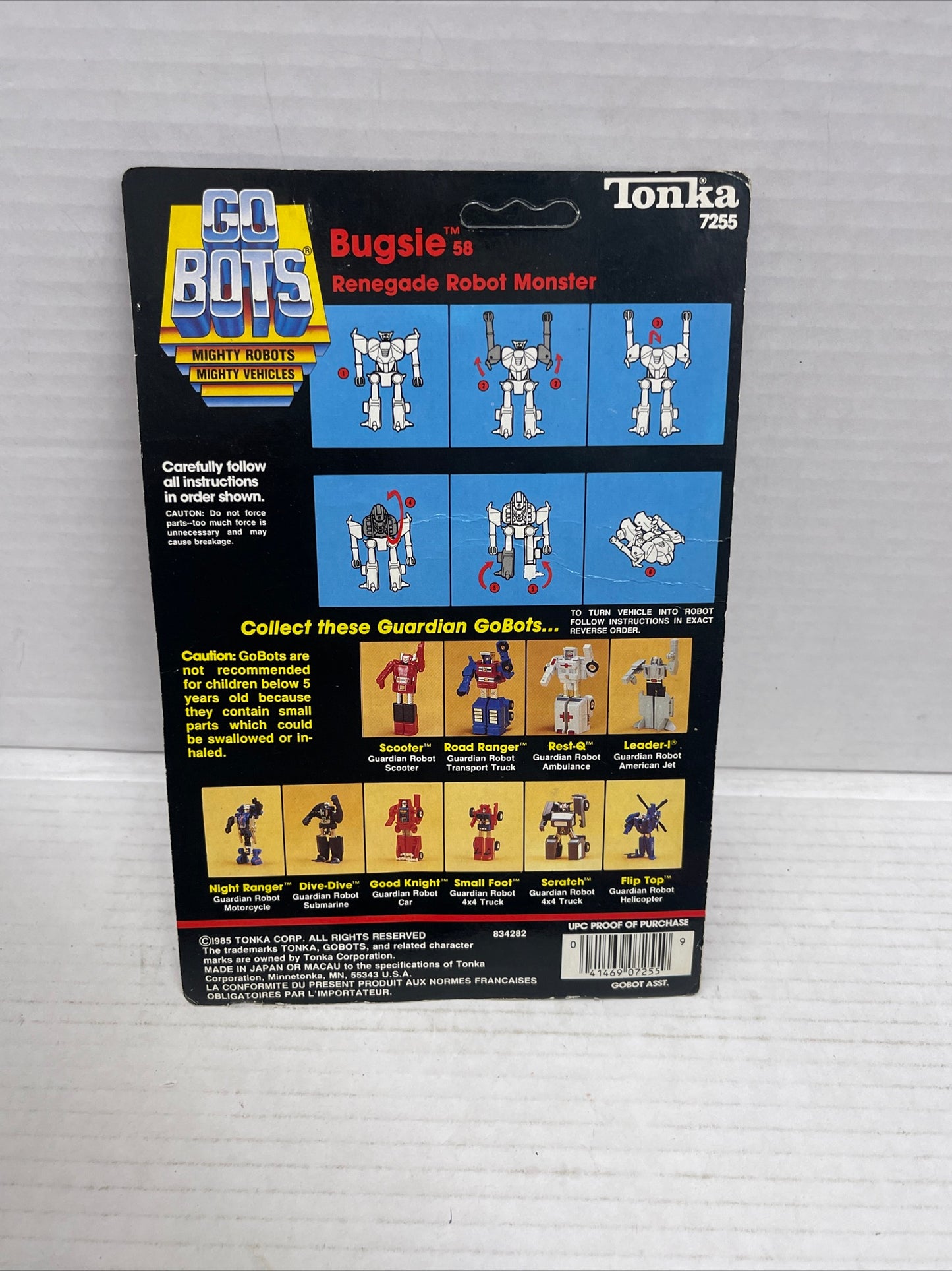 Bugsie Renegade Robot Monster 3D Sticker Gobots 1985 Tonka Figure NEW SEALED