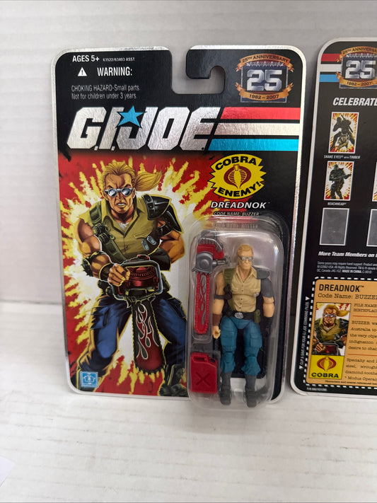 2007 G. I. Joe 25th Anniversary Cobra Dreadnok Buzzer Mint On Foil Card