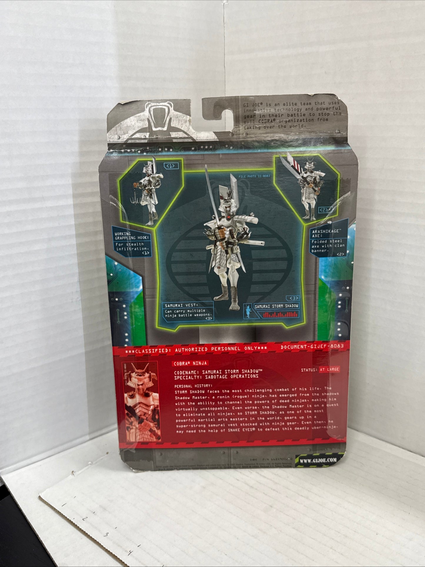 GIJoe Sigma 6 Samurai Storm Shadow  BRAND NEW