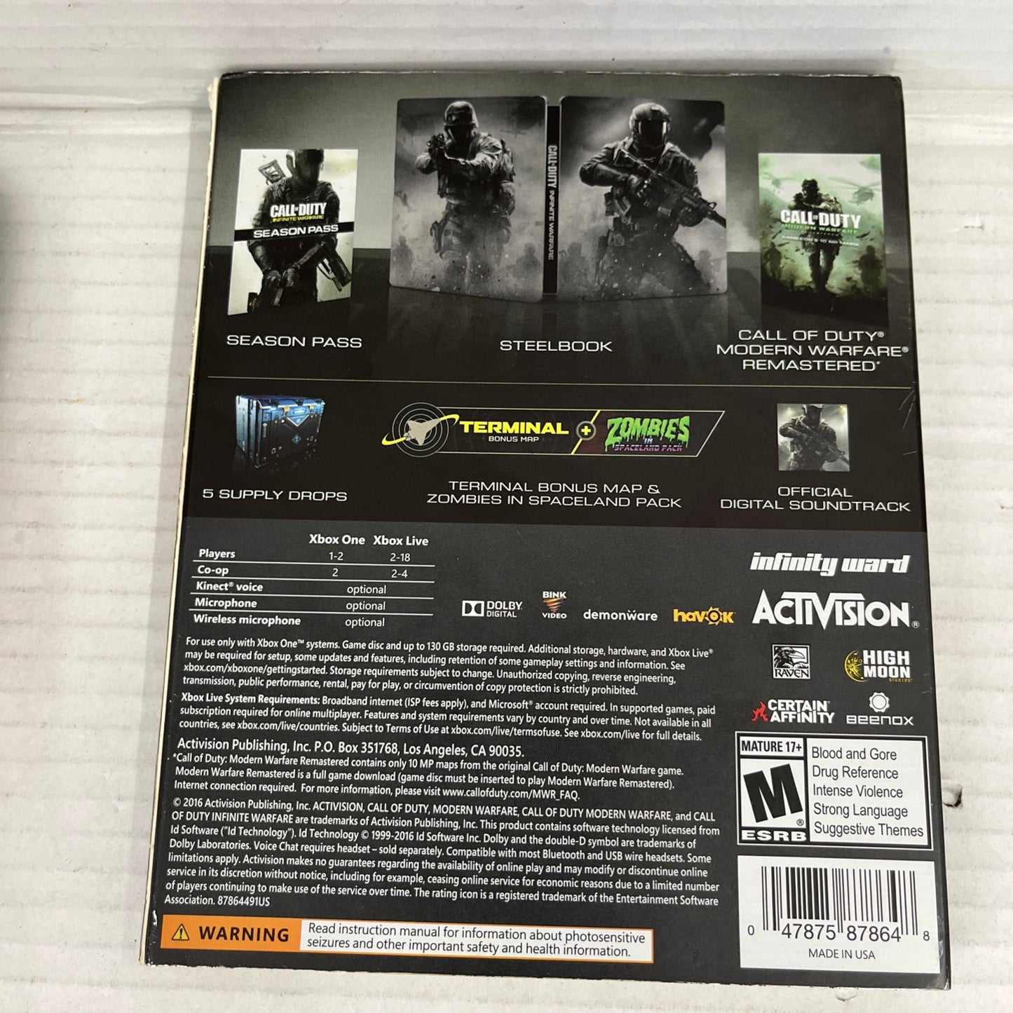 Call of Duty: Infinite Warfare - Legacy Pro Edition Steelbook - Xbox One, 2016