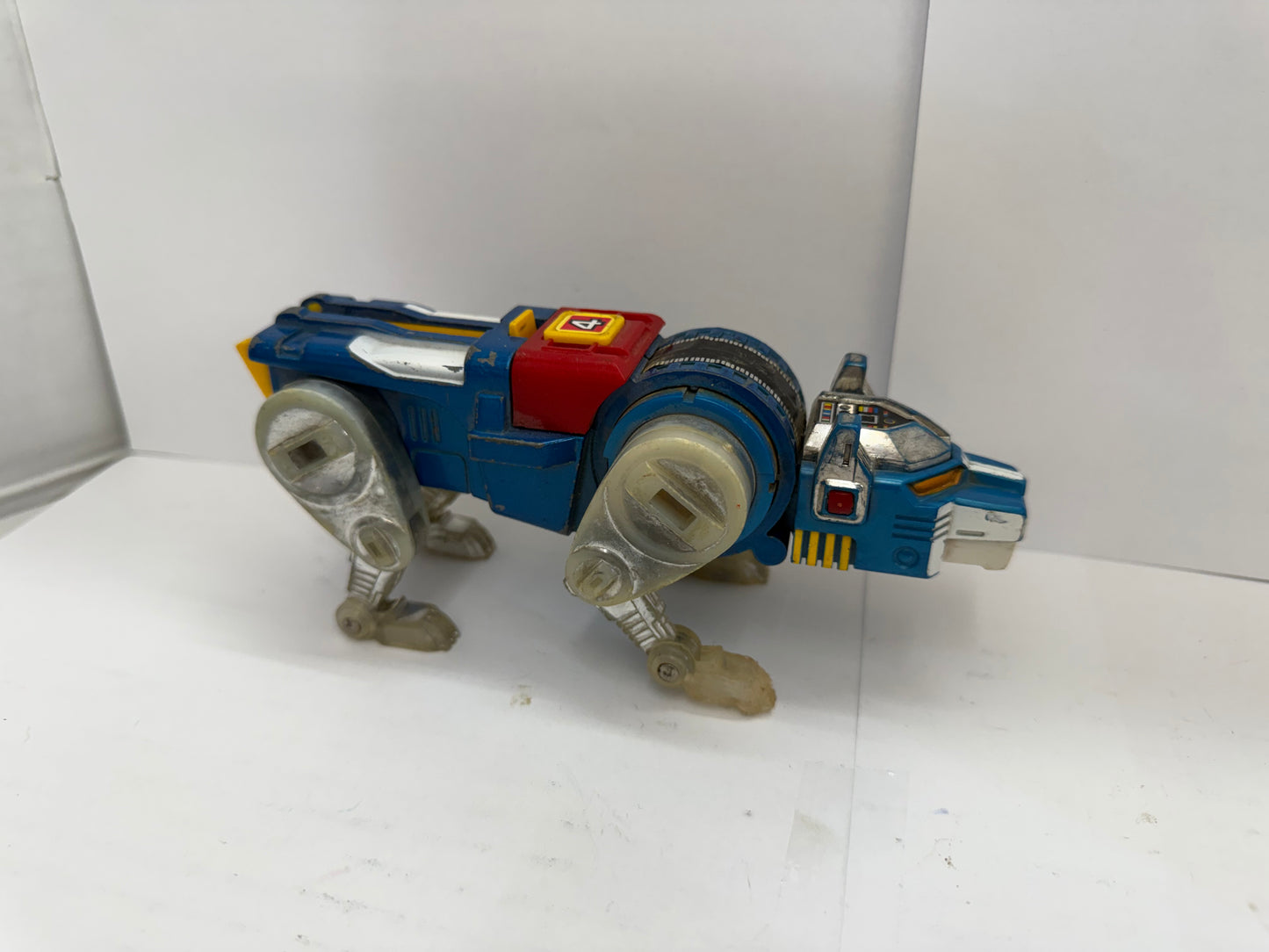 Vintage Voltron Blue Lion 4 Diecast Robot 1981 GB-36 Y&K Toy Japan Golion