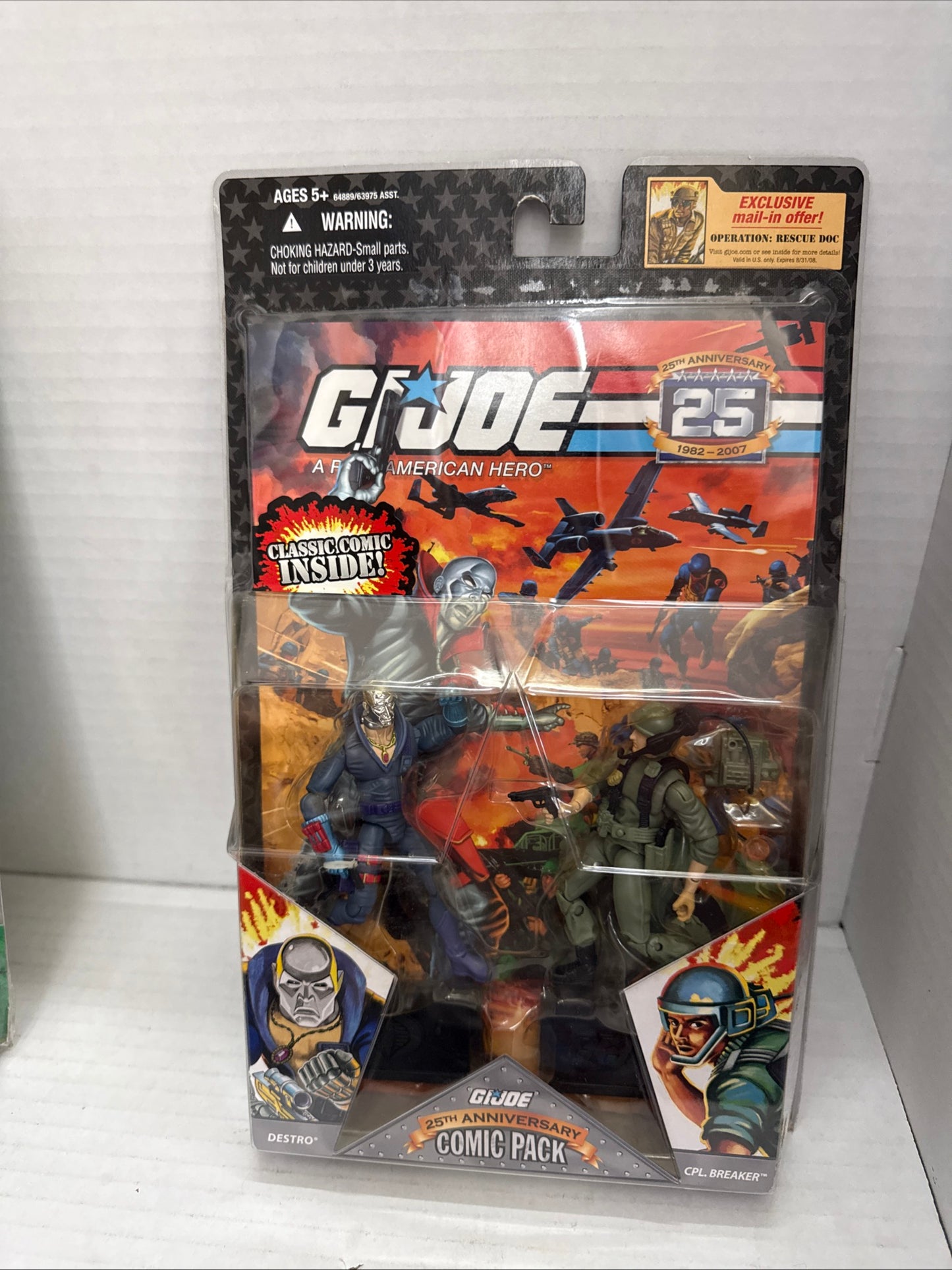 GI Joe 25th Anniversary Comic Pack Destro And Breaker New In Package.