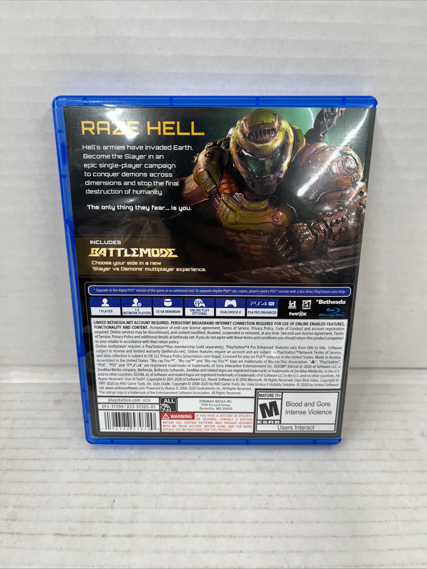 Doom Eternal PlayStation 4 PS4 New Sealed PS5