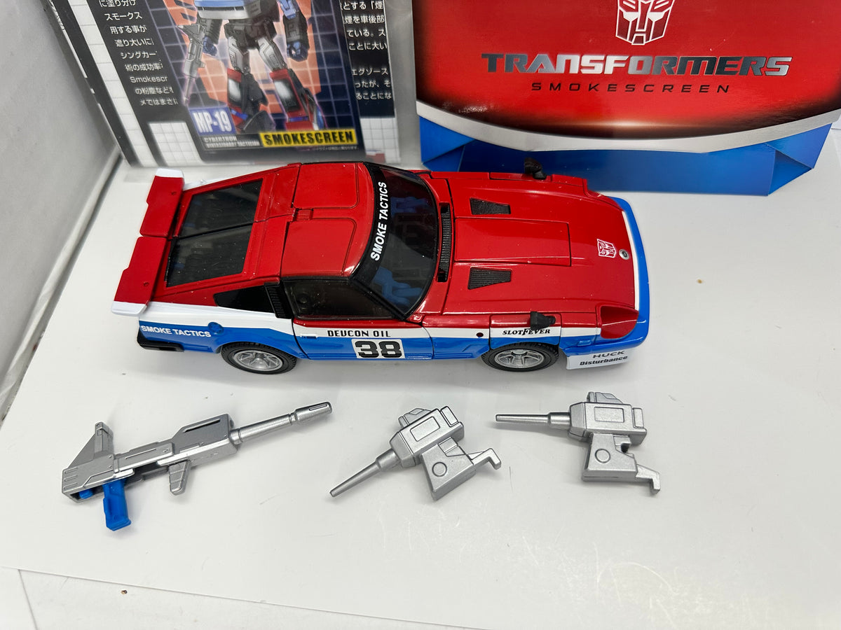 Takara Tomy Transformers Masterpiece MP-19 Smokescreen w Gift Coin Complete