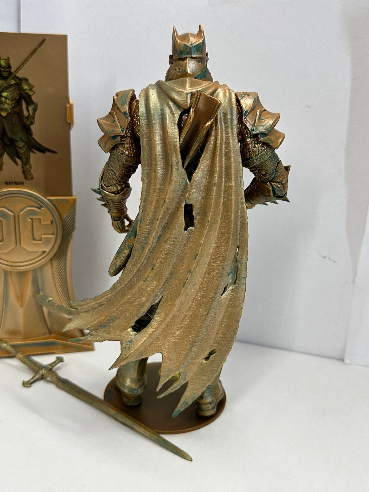 Batman Dark Knights of Steel Patina McFarlane Gold Label 7" Figure Complete